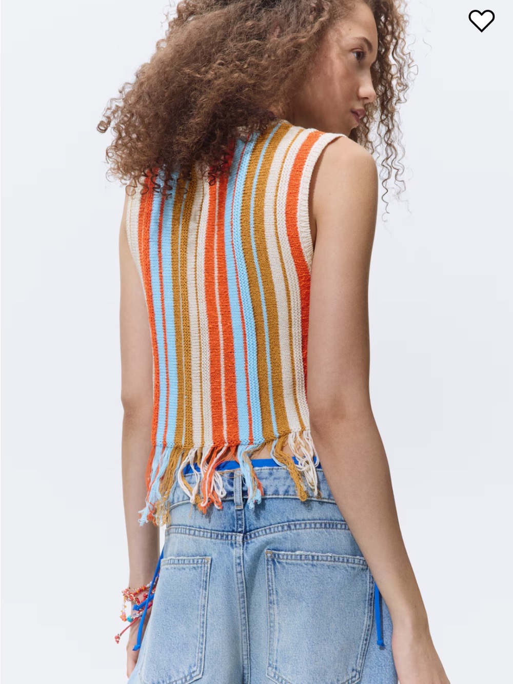 FRINGE-TRIMMED KNIT TOP - Picture 4 of 5